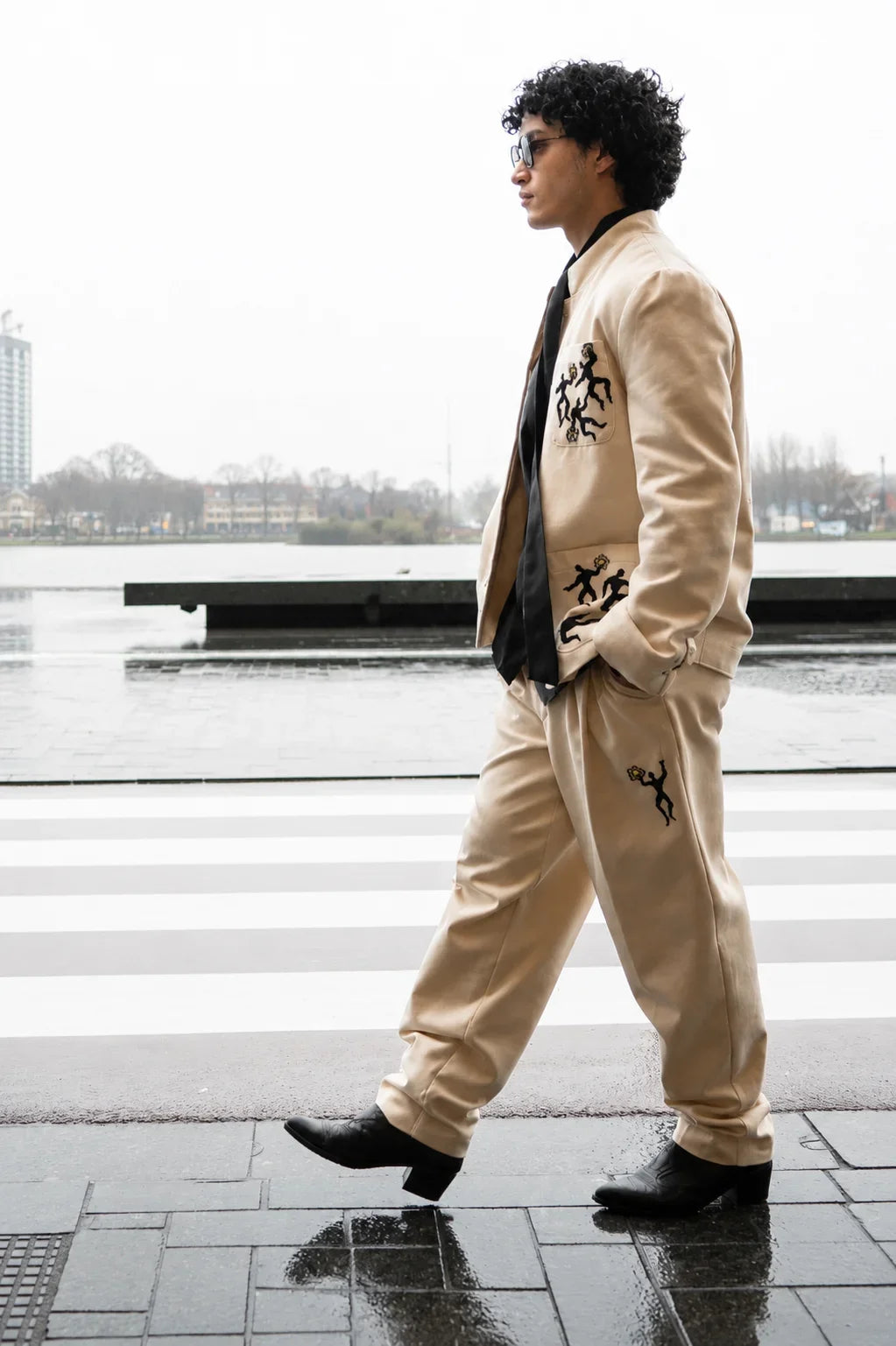 Pleated trousers men