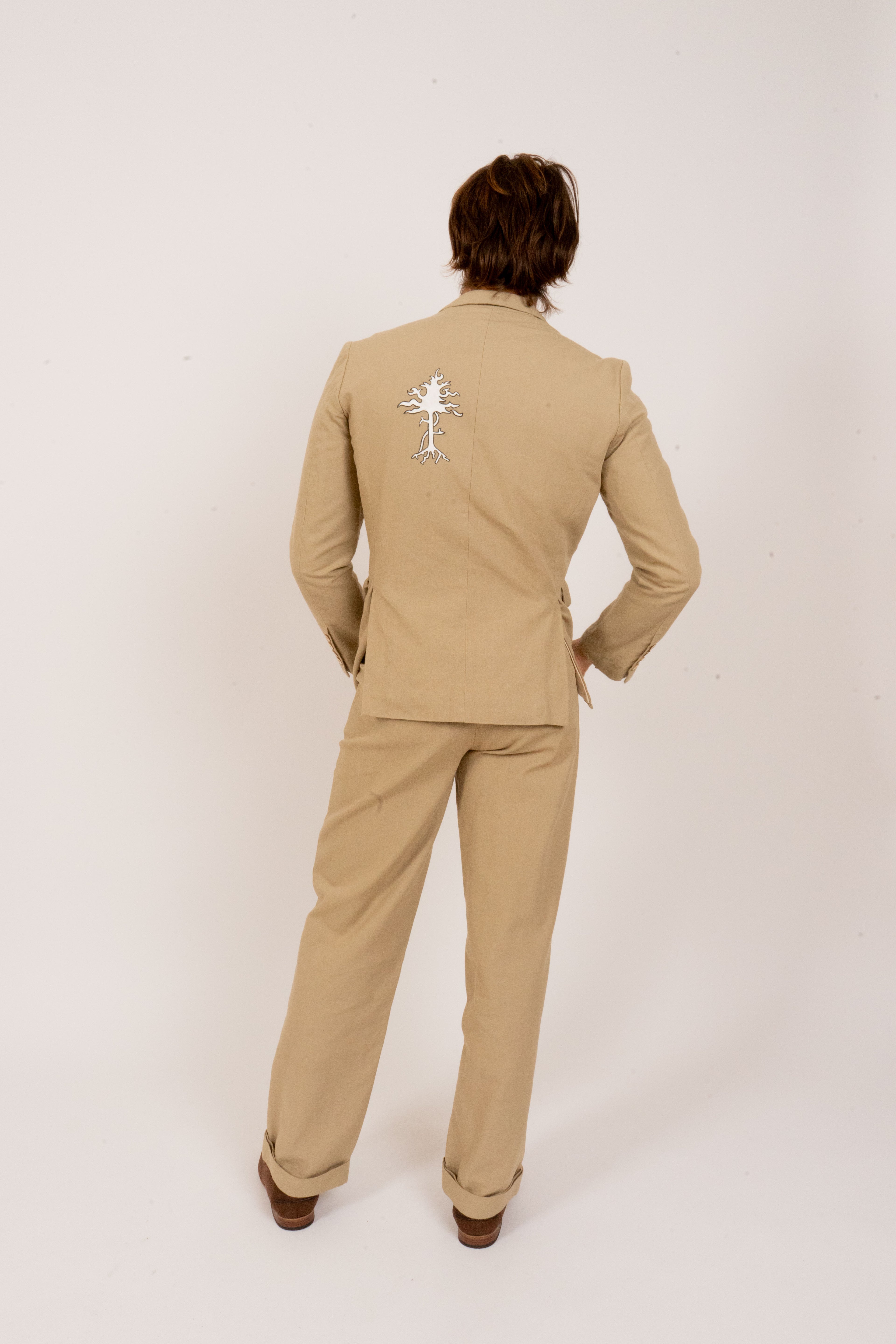 Long Sleeved Blazer in Khaki