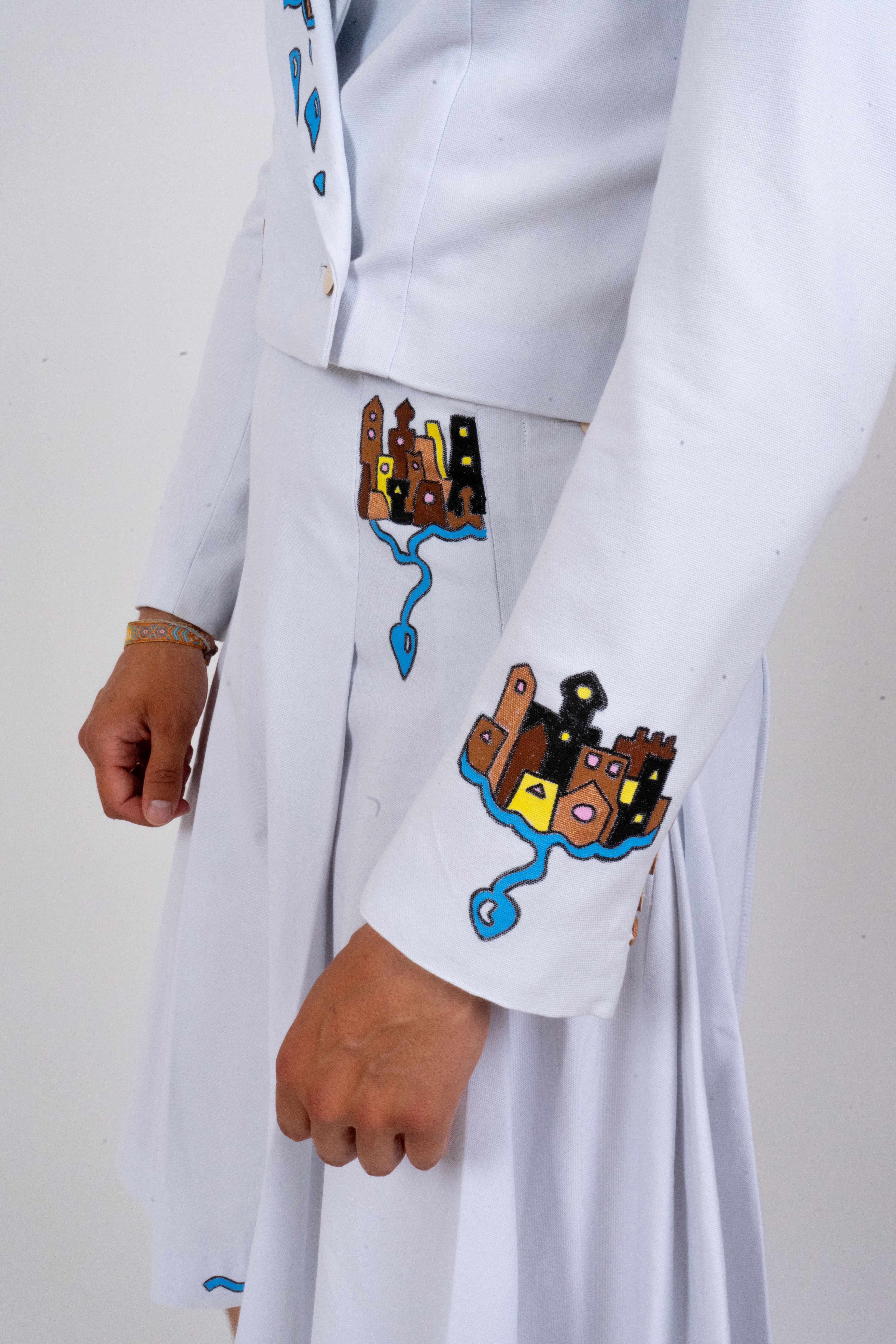 Cropped Double-Breasted  Blazer