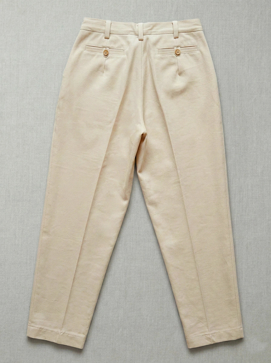Textured handcrafted menswear trousers with floral design by Tumulto