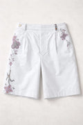 Handmade Flowers Shorts artisanal sustainable menswear by Tumulto