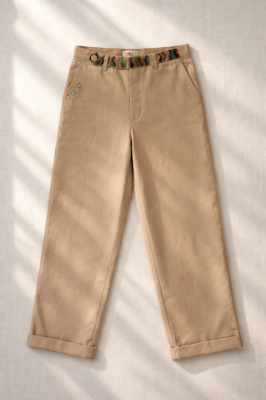 Organic fabric chinos eco-conscious fashion handcrafted trousers for modern men