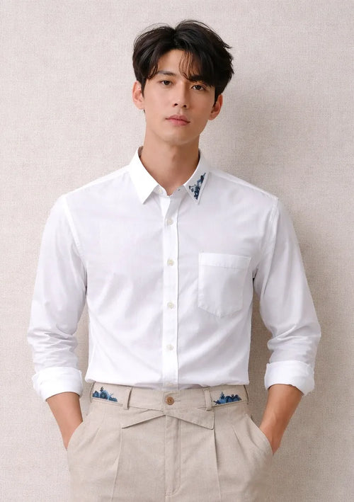 Textured handmade Hills Shirt crafted with organic materials