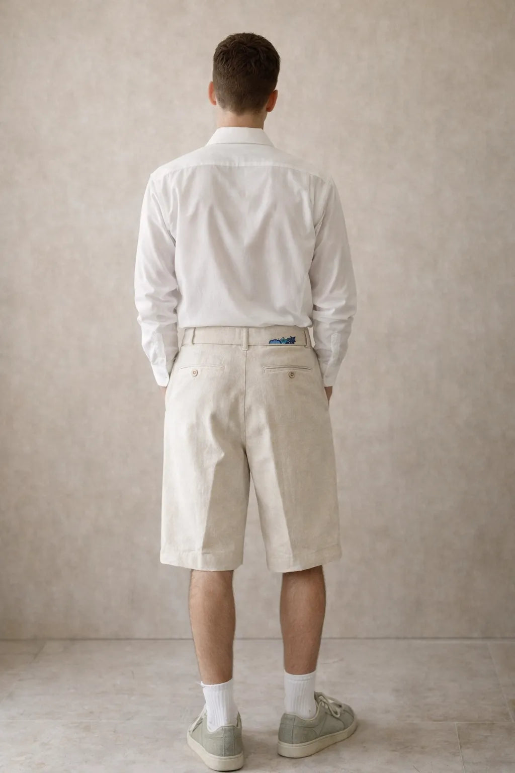 Handmade sustainable fashion shirt with organic textures