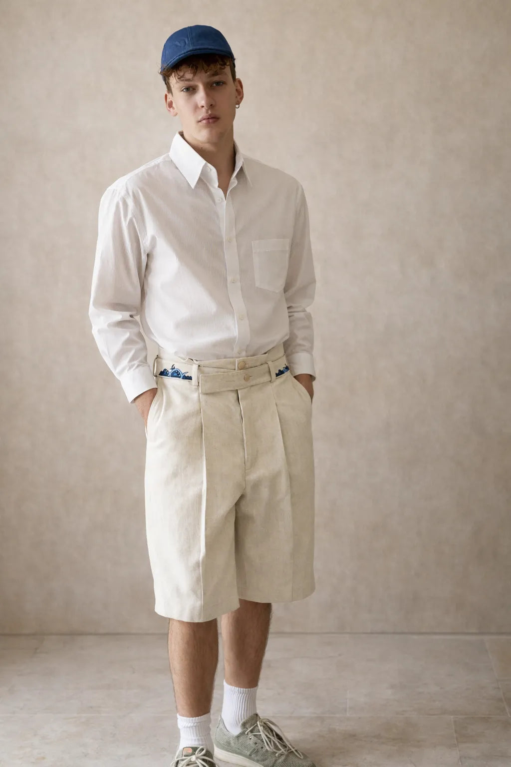 Handmade sustainable fashion shirt with organic textures