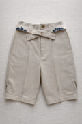 Handcrafted textured Hills shorts made with organic materials by Tumulto sustainable fashion brand