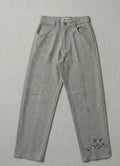Handcrafted Icarus trousers textured artisanal fashion by Tumulto sustainable clothing brand