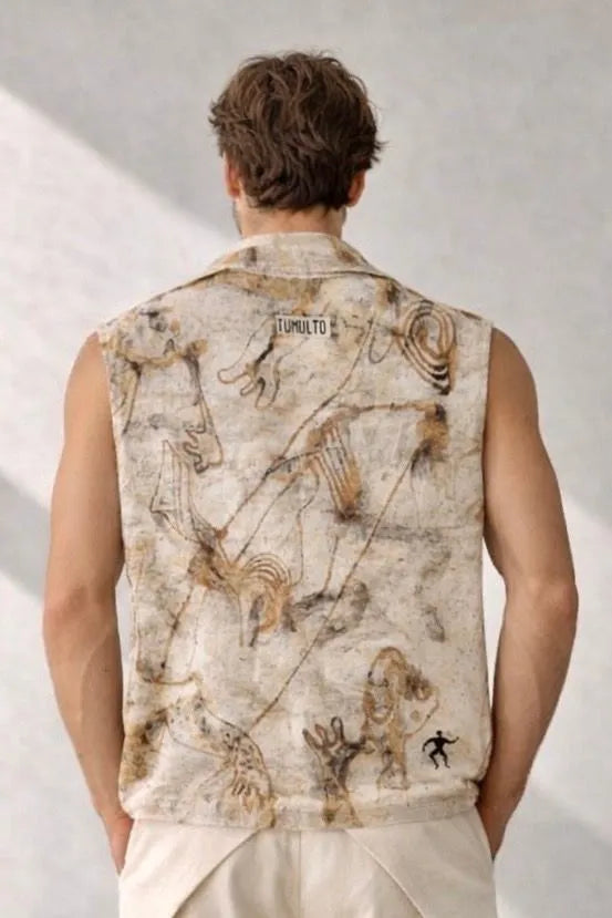 Limited edition handcrafted menswear vest contemporary artisanal fashion