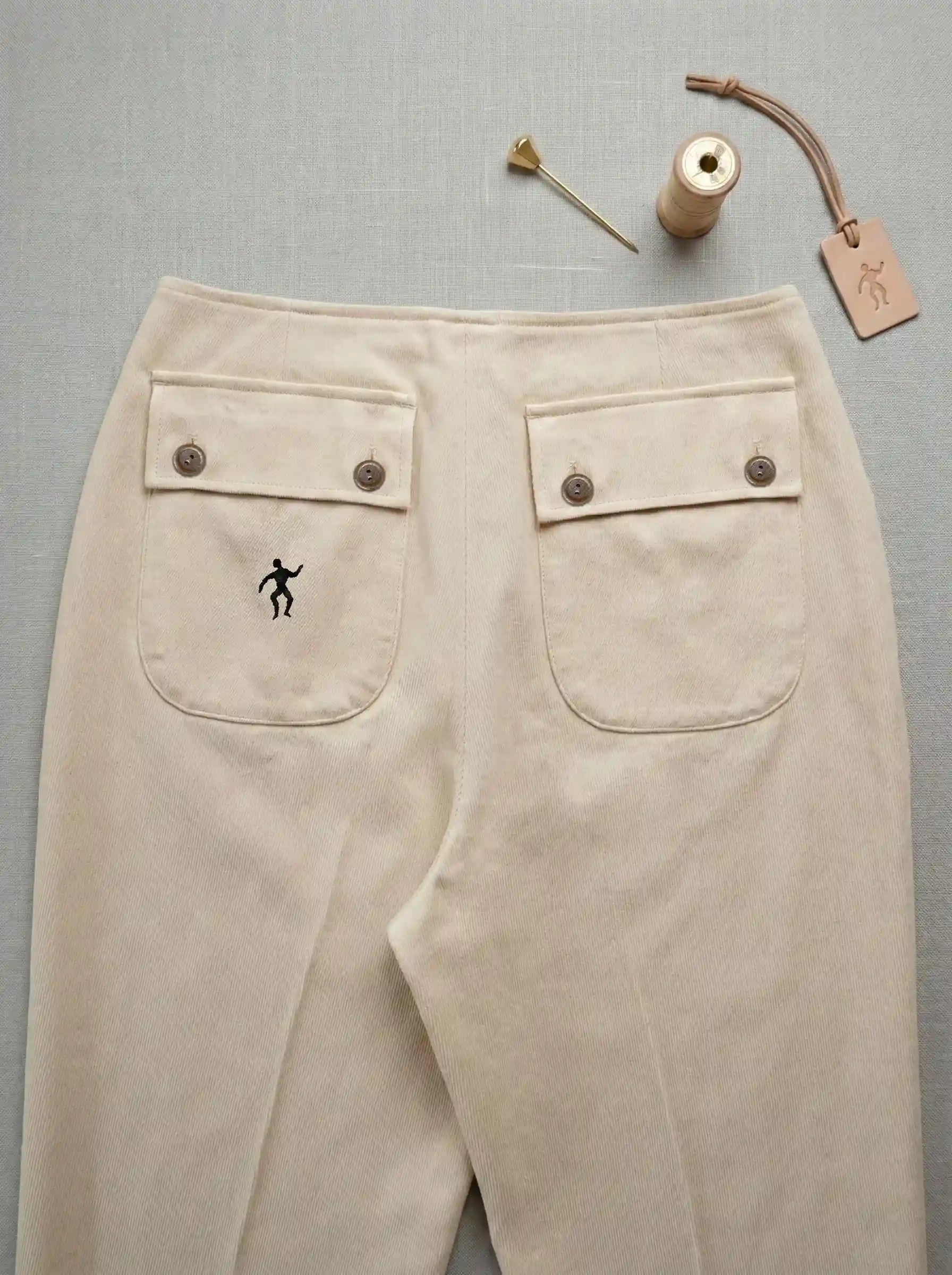 Ometto wrap front trousers