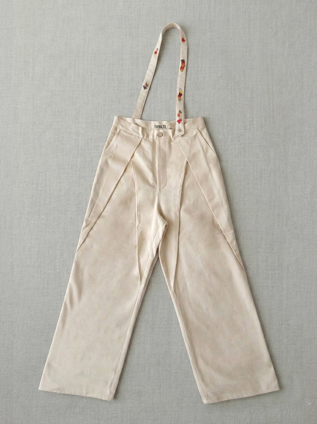 Handcrafted Puzzle Slacks by Tumulto sustainable fashion brand with textured artisanal design