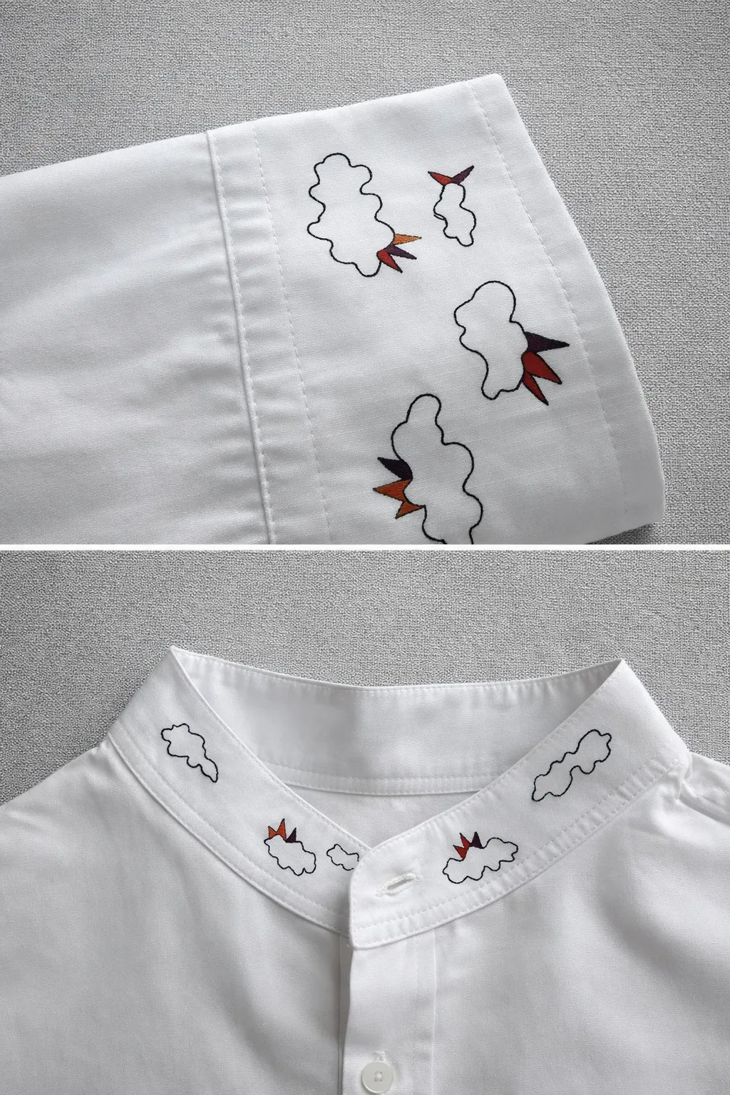 Art-inspired Clouds Shirt eco-conscious clothing with soft organic textures Tumulto fashion