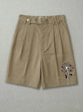 Handmade textured Tree Shorts crafted from sustainable materials by Tumulto artisanal fashion brand