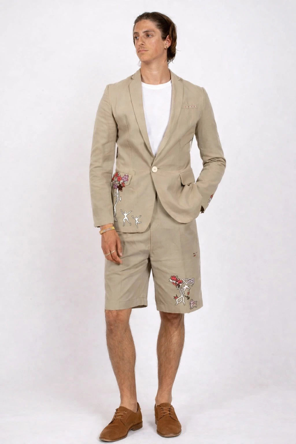Artisanal textured Tree Blazer made from organic materials for modern menswear