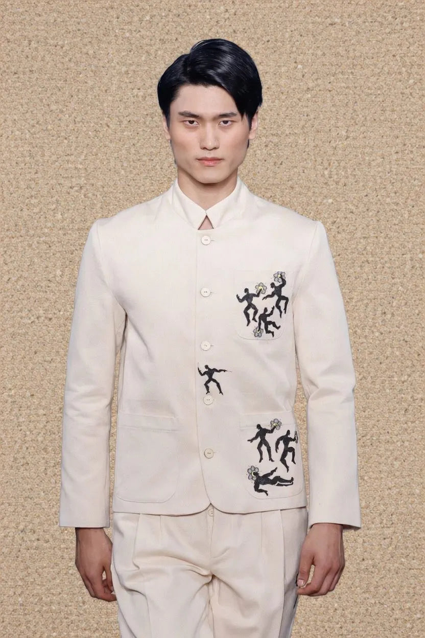Handcrafted Ometto blazer modern artisanal menswear textured sustainable clothing