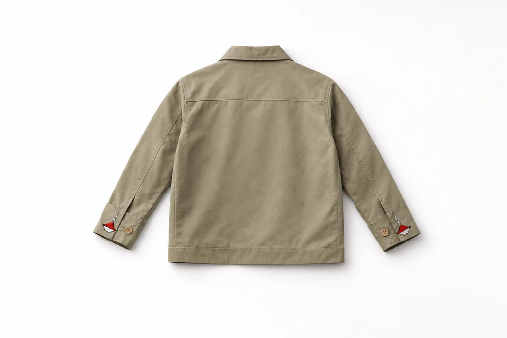 Back view of Volcano Jacket handcrafted sustainable fashion piece