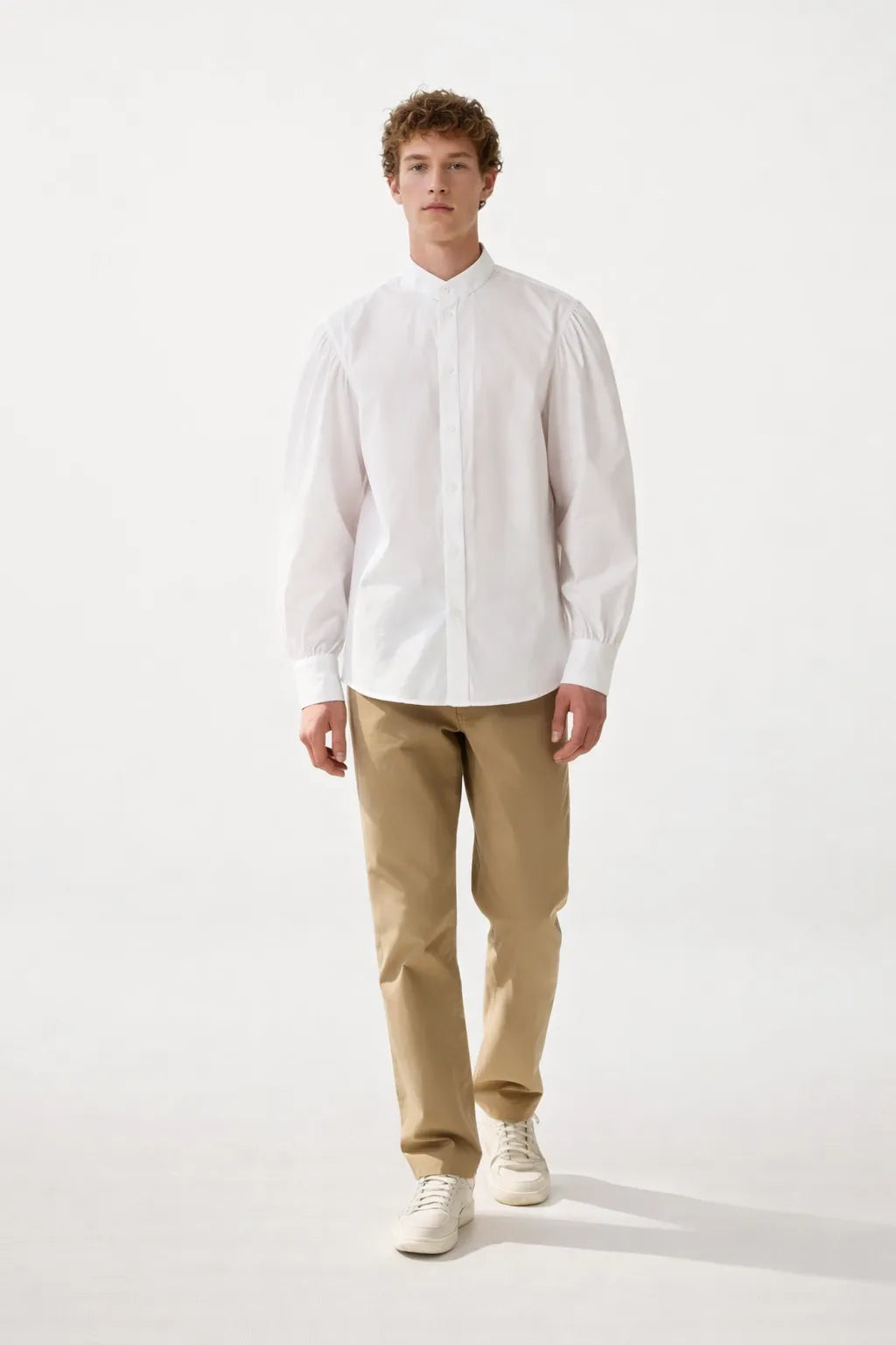 Handcrafted wide sleeve shirt with organic textures slow fashion clothing Tumulto