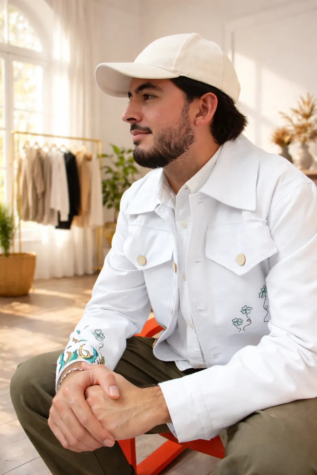 Artisanal handcrafted baseball cap made with sustainable materials