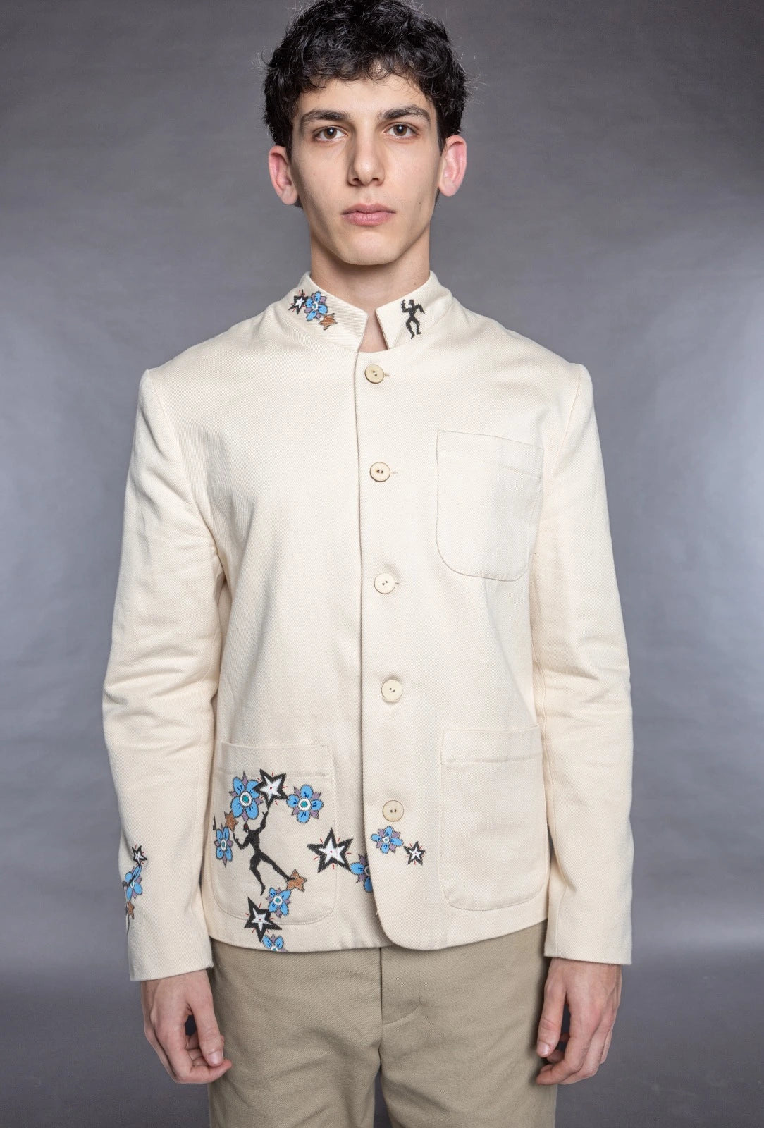 Ometto Blazer handcrafted menswear with organic textured fabric Tumulto